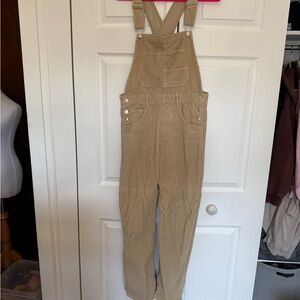 Free People Ziggy Corduroy Tan Overalls XS